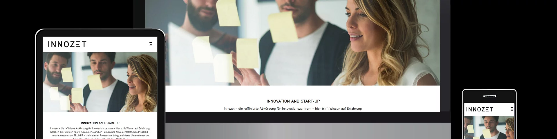 Webseite Innozet Neuer Look